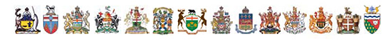 Display of the coats of arms for the federal, provincial and territorial governments
